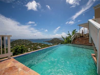Full Ocean Views and at this Caribbean Pool Villa In St John